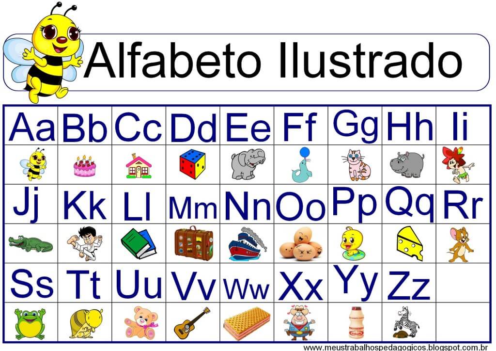 Alfabeto Completo Da Língua Portuguesa → Abecedário Para Imprimir