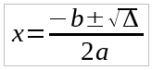 formula de bhaskara com delta