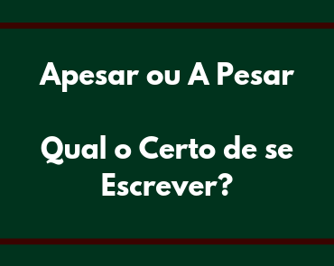 A pesar ou apesar: qual o correto?