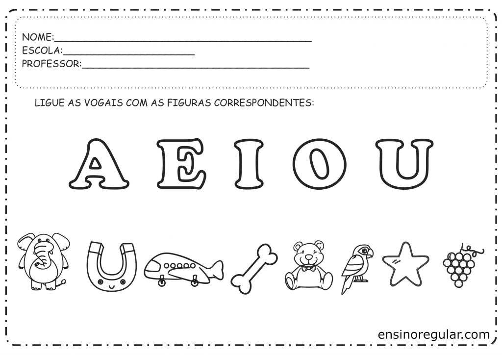 atividade 1º ano ensino fundamental vogais