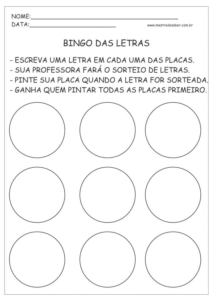 bingo das letras