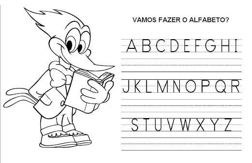 copiando o alfabeto atividade porugues 1º ano