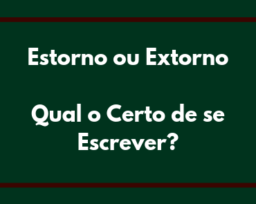 estorno ou extorno