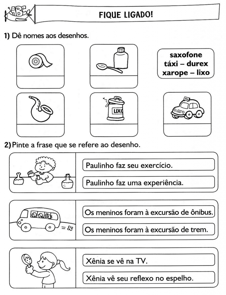 nomes aos desenhos