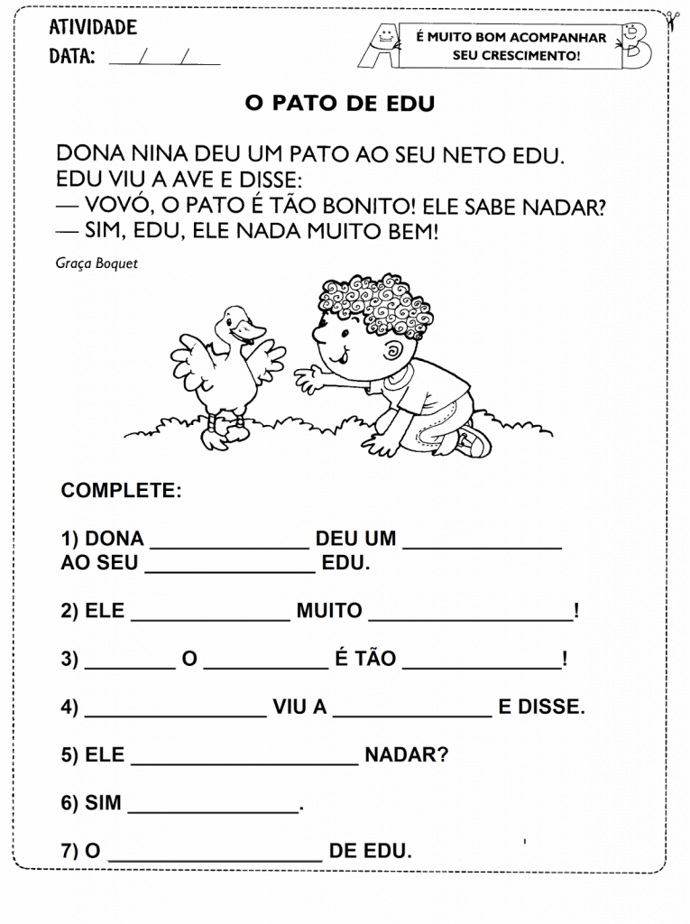 pato atividade de interpretação