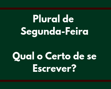 plural de segunda-feira