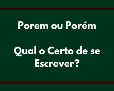 porem ou porém