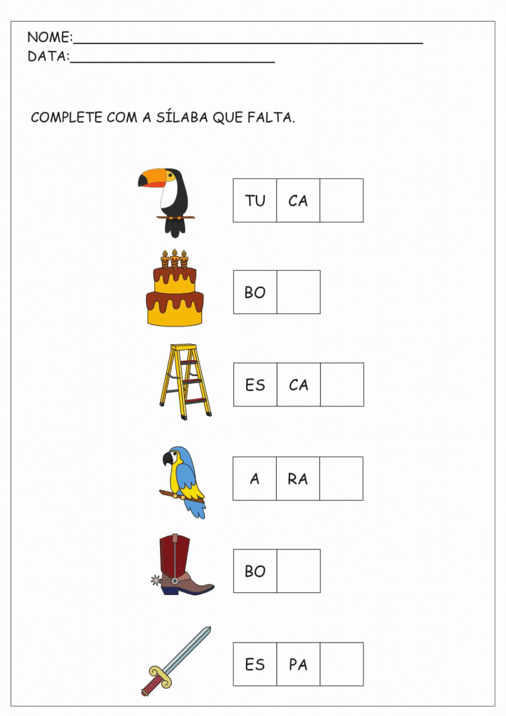 silaba que falta