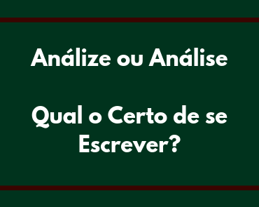 análize ou análise