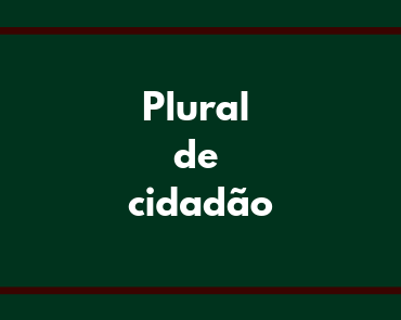 plural de cidadão